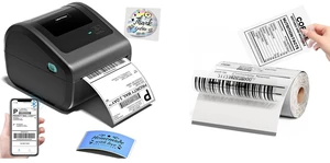 D450 Bluetooth Shipping Label Printer 4x6&100Pcs Transparent Thermal Labels Self-Adhesive Waterproof Thermal Stickers for Small Business, Compatible with Android, iPhone, macOS, Windows, Tiktok, UPS D450 Bluetooth Shipping Label Printer 4x6&100Pcs Transparent Thermal Labels Self-Adhesive Waterproof Thermal Stickers for Small Business, Compatible with Android, iPhone, macOS, Windows, Tiktok, UPS