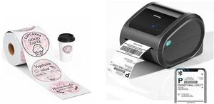 D520BT Thermal Label Printer with 500PCS 2'' Circle Thermal Labels, Bluetooth Shipping Label Printer 4x6 for Small Business, Thermal Printers with Built-in Label Holder, Compatible with USPS, Tiktok D520BT Thermal Label Printer with 500PCS 2'' Circle Thermal Labels, Bluetooth Shipping Label Printer 4x6 for Small Business, Thermal Printers with Built-in Label Holder, Compatible with USPS, Tiktok