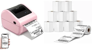 Bluetooth Thermal Label Printer 4x6 - D450BT Shipping Label Printer&2500Pcs 4x6 Thermal Labels,Compatible with JADENS, ASprink, Phomemo, Rollo, Zebra Bluetooth Thermal Label Printer 4x6 - D450BT Shipping Label Printer&2500Pcs 4x6 Thermal Labels,Compatible with JADENS, ASprink, Phomemo, Rollo, Zebra