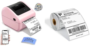 Bluetooth Shipping Label Printer 4x6 - D450BT Thermal Label Printer for Shipping Packages&100Pcs 4x6 Thermal Labels,Compatible with JADENS, Phomemo, Rollo, Zebra, and Other Printers Bluetooth Shipping Label Printer 4x6 - D450BT Thermal Label Printer for Shipping Packages&100Pcs 4x6 Thermal Labels,Compatible with JADENS, Phomemo, Rollo, Zebra, and Other Printers
