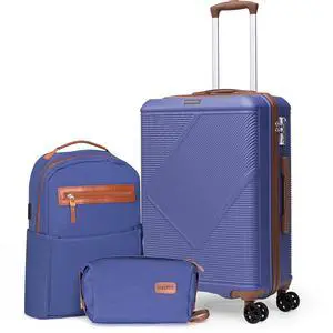 CONCEPTEN Luggage Sets 3 Piece, 20 Inch Carry On Suitcases With Spinner Wheels, Lightweight Travel Luggage With TSA Lock, ABS Hardshell Suitcase (Lavender) CONCEPTEN Luggage Sets 3 Piece, 20 Inch Carry On Suitcases With Spinner Wheels, Lightweight Travel Luggage With TSA Lock, ABS Hardshell Suitcase (Lavender)