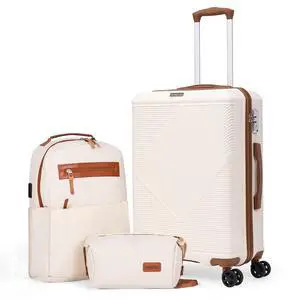 CONCEPTEN Luggage Sets 3 Piece, 20 Inch Carry On Suitcases With Spinner Wheels, Lightweight Travel Luggage With TSA Lock, ABS Hardshell Suitcase (White) CONCEPTEN Luggage Sets 3 Piece, 20 Inch Carry On Suitcases With Spinner Wheels, Lightweight Travel Luggage With TSA Lock, ABS Hardshell Suitcase (White)