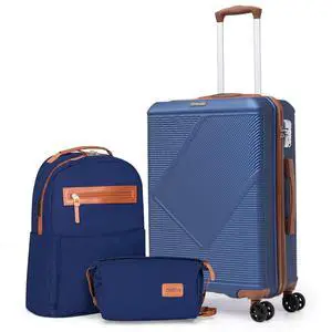 CONCEPTEN Luggage Sets 3 Piece, 20 Inch Carry On Suitcases With Spinner Wheels, Lightweight Travel Luggage With TSA Lock, ABS Hardshell Suitcase (Blue) CONCEPTEN Luggage Sets 3 Piece, 20 Inch Carry On Suitcases With Spinner Wheels, Lightweight Travel Luggage With TSA Lock, ABS Hardshell Suitcase (Blue)