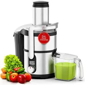 Eurolux Centrifugal Juicer Machine, Easy to Clean Juice Extractor with 3" Feed Chute for Less Cutting, Stainless Steel & BPA-Free Eurolux Centrifugal Juicer Machine, Easy to Clean Juice Extractor with 3" Feed Chute for Less Cutting, Stainless Steel & BPA-Free