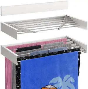 Bartnelli Wall Mounted Laundry Drying Rack for Clothes | Made in Europe with Patented Foldable Design for Maximum Space-Saving Efficiency, Collapsible Clothing Racks for Indoor and Outdoor Bartnelli Wall Mounted Laundry Drying Rack for Clothes | Made in Europe with Patented Foldable Design for Maximum Space-Saving Efficiency, Collapsible Clothing Racks for Indoor and Outdoor