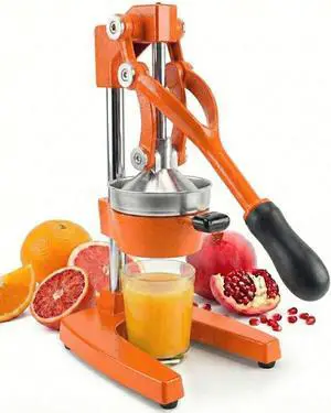 Eurolux Ultra-Premium Cast Iron Juicer | Extra-Large, Heavy Duty, Commercial Grade, Stainless Steel Manual Hand Press Citrus Squeezer For Fresh Orange Juice, Pomegranate, Lemon, and Much More (Orange) Eurolux Ultra-Premium Cast Iron Juicer | Extra-Large, Heavy Duty, Commercial Grade, Stainless Steel Manual Hand Press Citrus Squeezer For Fresh Orange Juice, Pomegranate, Lemon, and Much More (Orange)