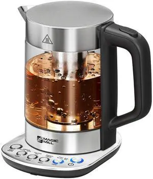 Magic Mill Pro Electric Kettle with tea Infuser and Temperature Control - Keep Warm Function, Rapid Boil, Automatic Safety Shut Off, BPA Free, No Plastic on Water, British Patent Technology,Large 1.7L Magic Mill Pro Electric Kettle with tea Infuser and Temperature Control - Keep Warm Function, Rapid Boil, Automatic Safety Shut Off, BPA Free, No Plastic on Water, British Patent Technology,Large 1.7L