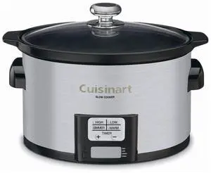 Cuisinart PSC-350 3-1/2-Quart Programmable Slow Cooker, Silver, 9-1/2 in H x 9.1 in W x 12.67 in L Cuisinart PSC-350 3-1/2-Quart Programmable Slow Cooker, Silver, 9-1/2 in H x 9.1 in W x 12.67 in L