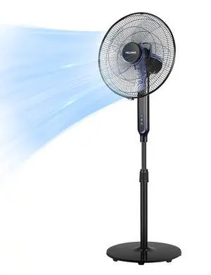 PELONIS 16" Oscillating Pedestal Stand Up Fan | Adjustable Height | Ultra Quiet DC Motor | Remote Control | 12 Speed | 12-Hour Timer | High Energy Efficiency | for Bedroom Home Office Use | Black PELONIS 16" Oscillating Pedestal Stand Up Fan | Adjustable Height | Ultra Quiet DC Motor | Remote Control | 12 Speed | 12-Hour Timer | High Energy Efficiency | for Bedroom Home Office Use | Black