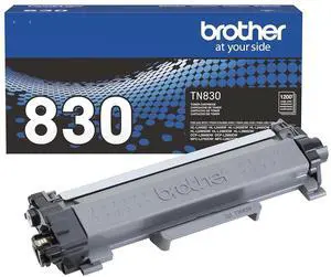Brother Genuine TN830 Black Standard Yield Printer Toner Cartridge - Print up to 1,200 Pages(1) Brother Genuine TN830 Black Standard Yield Printer Toner Cartridge - Print up to 1,200 Pages(1)