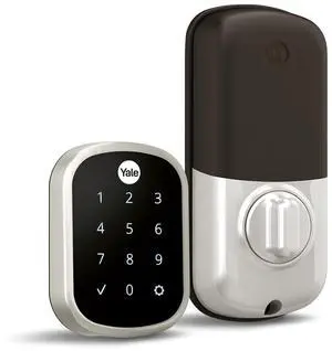 Yale Key Free Touchscreen Deadbolt - Satin Nickel, YRD157-NR-619 Yale Key Free Touchscreen Deadbolt - Satin Nickel, YRD157-NR-619