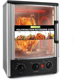 NutriChef Multi-Function Rotisserie Countertop Oven | 24 Quart Vertical Glass Door Convection Oven, for Rotisserie Roasting & Broiling | Timer & Temperature Control | 13.4 x 12.2 x 18.9 NutriChef Multi-Function Rotisserie Countertop Oven | 24 Quart Vertical Glass Door Convection Oven, for Rotisserie Roasting & Broiling | Timer & Temperature Control | 13.4 x 12.2 x 18.9
