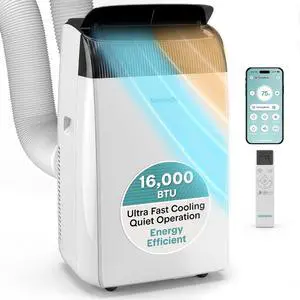 SereneLife 16,000 BTU Inverter Portable Air Conditioner with Dehumidifier, Heat, & Fan | Dual Hose, Wi-Fi Enabled Portable AC Unit | Compact Standing Air Conditioner with Window Kit SereneLife 16,000 BTU Inverter Portable Air Conditioner with Dehumidifier, Heat, & Fan | Dual Hose, Wi-Fi Enabled Portable AC Unit | Compact Standing Air Conditioner with Window Kit