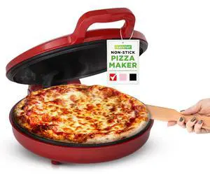 NutriChef Countertop Pizza Maker | 1500W Non-Stick Electric Pizza Cooker | Make 12" Personal Pizzas, Eggs, Toast & More | Cool-Touch Handles, Compact & Space-Saving | Temp Range 175-400°F | Red NutriChef Countertop Pizza Maker | 1500W Non-Stick Electric Pizza Cooker | Make 12" Personal Pizzas, Eggs, Toast & More | Cool-Touch Handles, Compact & Space-Saving | Temp Range 175-400°F | Red