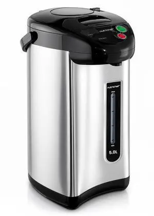 NutriChef 5.2 Qt Hot Water Dispenser with 5 Temperature Settings | Digital water boiler with 3 dispensing options, stainless steel interior, safety lock, and quick heating. NutriChef 5.2 Qt Hot Water Dispenser with 5 Temperature Settings | Digital water boiler with 3 dispensing options, stainless steel interior, safety lock, and quick heating.