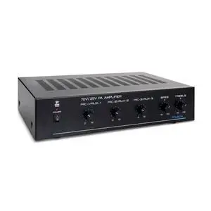 Compact Mini Home Power Amplifier - 100W Smart Indoor Audio Stereo Receiver w/ RCA, 3 Microphone IN, AUX, 25/70V Outputs, LED, Input Selector, For PA, Amplified Speaker Sound System Pyle PCM60A Black Compact Mini Home Power Amplifier - 100W Smart Indoor Audio Stereo Receiver w/ RCA, 3 Microphone IN, AUX, 25/70V Outputs, LED, Input Selector, For PA, Amplified Speaker Sound System Pyle PCM60A Black