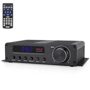 Pyle 100W 5 Channel Audio Amplifier - Wireless Bluetooth Home Theater Power Stereo Receiver with Surround Sound w/HDMI, AUX, FM Antenna, Subwoofer Speaker Input, 12V Adapter - PFA540BT.6 Pyle 100W 5 Channel Audio Amplifier - Wireless Bluetooth Home Theater Power Stereo Receiver with Surround Sound w/HDMI, AUX, FM Antenna, Subwoofer Speaker Input, 12V Adapter - PFA540BT.6