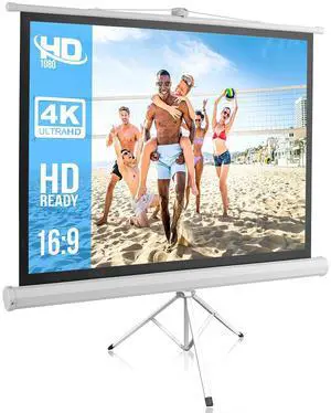 Pyle 50 Inch Portable Projector Screen with Tripod Stand Lightweight, Durable, Easy Pull Setup Mobile Projection Screen with 4:3 Aspect Ratio, White Matte Fabric for Indoor/Outdoor Use Pyle 50 Inch Portable Projector Screen with Tripod Stand Lightweight, Durable, Easy Pull Setup Mobile Projection Screen with 4:3 Aspect Ratio, White Matte Fabric for Indoor/Outdoor Use