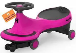 Hurtle Swing Ride On Car, Wiggle Car Toy for Kids, No Pedals, Batteries or Gears, Safe Toddler Ride On Toy with Twist & Go Motion, for Indoor & Outdoor Use, Suitable for Kids Above 2 Years, Pink Hurtle Swing Ride On Car, Wiggle Car Toy for Kids, No Pedals, Batteries or Gears, Safe Toddler Ride On Toy with Twist & Go Motion, for Indoor & Outdoor Use, Suitable for Kids Above 2 Years, Pink