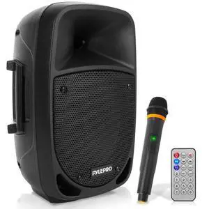 Pyle 800W Portable Bluetooth PA Speaker - 8 Subwoofer, LED Battery Indicator Lights w/ Built-in Rechargeable Battery, MP3/USB/SD Card Reader, and UHF Wireless Microphone - Pyle PSBT85A,Black Pyle 800W Portable Bluetooth PA Speaker - 8 Subwoofer, LED Battery Indicator Lights w/ Built-in Rechargeable Battery, MP3/USB/SD Card Reader, and UHF Wireless Microphone - Pyle PSBT85A,Black
