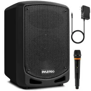 Pyle Bluetooth Karaoke PA Speaker - Indoor / Outdoor Portable Sound System with Wireless Mic, Audio Recording, Rechargeable Battery, USB / SD Reader, Stand Mount - for Party, Control - PSBT65A Black Pyle Bluetooth Karaoke PA Speaker - Indoor / Outdoor Portable Sound System with Wireless Mic, Audio Recording, Rechargeable Battery, USB / SD Reader, Stand Mount - for Party, Control - PSBT65A Black