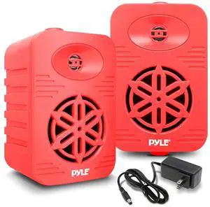 PyleUsa Bluetooth Indoor Outdoor Speakers Pair - 300 Watt Dual Waterproof 4 2-Way Full Range Speaker System w/ 1/2 High Compliance Polymer Tweeter Home,Boat, Marine,Deck, Patio,Poolside - PDWRBT46RD PyleUsa Bluetooth Indoor Outdoor Speakers Pair - 300 Watt Dual Waterproof 4 2-Way Full Range Speaker System w/ 1/2 High Compliance Polymer Tweeter Home,Boat, Marine,Deck, Patio,Poolside - PDWRBT46RD