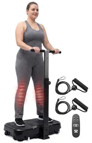 SQUATZ Vibration Plate Exercise Machine with Handlebar, Vibration Plate with Handles, 1-99 Speed Levels, 10 Preset Programs, Low-Impact Home Fitness Platform with Remote, Portable Design SQUATZ Vibration Plate Exercise Machine with Handlebar, Vibration Plate with Handles, 1-99 Speed Levels, 10 Preset Programs, Low-Impact Home Fitness Platform with Remote, Portable Design