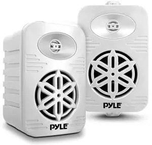 PyleUsa Indoor Outdoor Speakers Pair - 300 Watt Dual Waterproof 4 2-Way Full Range Speaker System w/ 1/2 High Compliance Polymer Tweeter - in-Home, Boat, Deck, Patio, Poolside (White) - PDWR45WT PyleUsa Indoor Outdoor Speakers Pair - 300 Watt Dual Waterproof 4 2-Way Full Range Speaker System w/ 1/2 High Compliance Polymer Tweeter - in-Home, Boat, Deck, Patio, Poolside (White) - PDWR45WT