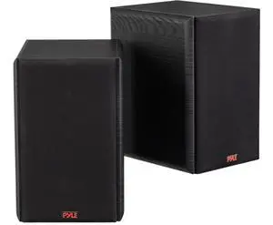 Pyle 5.25 Wired Bookshelf Speakers Pair 2-Way HiFi Home Theater Speakers with Wall Mount Brackets, Paper Cone Woofer & Soft Dome Tweeter, Compact Stereo Speaker System, Black Pyle 5.25 Wired Bookshelf Speakers Pair 2-Way HiFi Home Theater Speakers with Wall Mount Brackets, Paper Cone Woofer & Soft Dome Tweeter, Compact Stereo Speaker System, Black