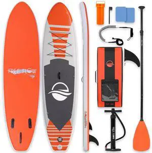 SereneLife 106 Inflatable Stand Up Paddle Board with Premium SUP Accessories - 32 Wide Stable Design with Non-Slip EVA Deck Pad, for Youth and Adults, 350 lbs. Capacity SereneLife 106 Inflatable Stand Up Paddle Board with Premium SUP Accessories - 32 Wide Stable Design with Non-Slip EVA Deck Pad, for Youth and Adults, 350 lbs. Capacity