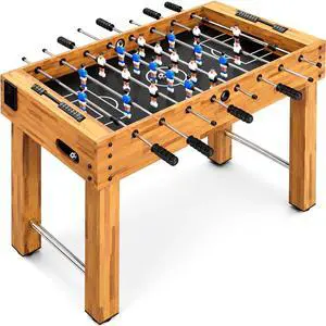 SereneLife 48in Foosball Table, Competition Size Soccer Game Table for Kids and Adults, Home Game Room Arcade Set, Leveling Legs, Engineered Wood, Chrome Steel Rods, 2 Balls, 2 Cup Holders SereneLife 48in Foosball Table, Competition Size Soccer Game Table for Kids and Adults, Home Game Room Arcade Set, Leveling Legs, Engineered Wood, Chrome Steel Rods, 2 Balls, 2 Cup Holders