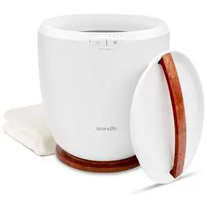 SereneLife Counter Towel Warmer Bucket - with Customized Fragrance for Spa and Bathroom, Luxury Towel Heater, Auto Shut Off, Fits 1 Large Towel, Blanket, Bathrobe, PJs (Cherry) SereneLife Counter Towel Warmer Bucket - with Customized Fragrance for Spa and Bathroom, Luxury Towel Heater, Auto Shut Off, Fits 1 Large Towel, Blanket, Bathrobe, PJs (Cherry)
