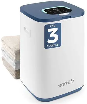 SereneLife Towel Warmer Bucket - Compact 23L Bathroom Towel Heater w/Essential Oils Disc Holder, Adjustable Timer, Auto Shut-Off, Power Cord Storage & LED Display, Fits 2 Oversized Towels (Blue Snow) SereneLife Towel Warmer Bucket - Compact 23L Bathroom Towel Heater w/Essential Oils Disc Holder, Adjustable Timer, Auto Shut-Off, Power Cord Storage & LED Display, Fits 2 Oversized Towels (Blue Snow)