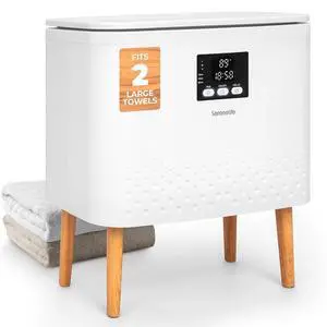 SereneLife Rectangular Towel Warmer Bucket, Large Capacity Blanket and Towel Warmer for Bathroom, Single-Touch Control, Energy-Efficient Design with Auto Shut-Off, 20L Capacity, White SereneLife Rectangular Towel Warmer Bucket, Large Capacity Blanket and Towel Warmer for Bathroom, Single-Touch Control, Energy-Efficient Design with Auto Shut-Off, 20L Capacity, White