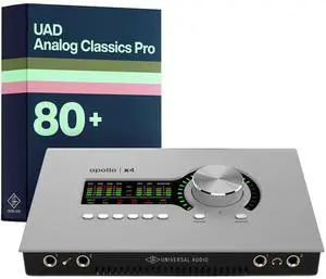 Universal Audio Apollo x4 Gen 2 with UAD Analog Classics Pro Thunderbolt 3 Audio Interface | 12x18 I and O, 4 Unison Preamps, Quad Core Dsp, Apollo X GEN2 Converters 24-Bit/192khz, TB3 Universal Audio Apollo x4 Gen 2 with UAD Analog Classics Pro Thunderbolt 3 Audio Interface | 12x18 I and O, 4 Unison Preamps, Quad Core Dsp, Apollo X GEN2 Converters 24-Bit/192khz, TB3