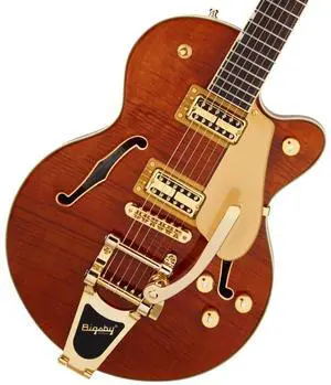 Gretsch LTD Broadkaster Jr. Semi-hollowbody Electric Guitar - Roundup Orange Stain | Flame Okoume Semi-Hollow Body, Usa Full'tron Pickups, Bigsby B70 Vibrato, Thin 'u' Neck, Roundup Orange Stain Gretsch LTD Broadkaster Jr. Semi-hollowbody Electric Guitar - Roundup Orange Stain | Flame Okoume Semi-Hollow Body, Usa Full'tron Pickups, Bigsby B70 Vibrato, Thin 'u' Neck, Roundup Orange Stain