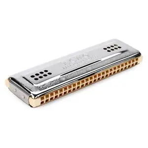 Hohner 56-CG Echo Harp 2x48 C and G Keys Tuned Tremolo Harmonica with Double Lacquered Maple Comb and Detuned Reed Pairs (Stainless Steel) Hohner 56-CG Echo Harp 2x48 C and G Keys Tuned Tremolo Harmonica with Double Lacquered Maple Comb and Detuned Reed Pairs (Stainless Steel)