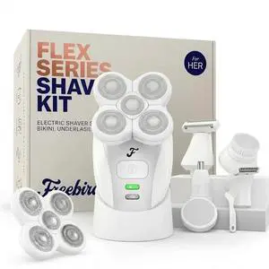 Freebird FlexSeries Electric Razor for Women - Silk Smooth Legs, Body Hair, & Pubic Shaver - for Private Area, Sensitive Skin, Bikini Trimmer (Shaver Kit + Replacement Blade + Charging Dock) Freebird FlexSeries Electric Razor for Women - Silk Smooth Legs, Body Hair, & Pubic Shaver - for Private Area, Sensitive Skin, Bikini Trimmer (Shaver Kit + Replacement Blade + Charging Dock)