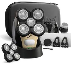 Freebird Electric Head & Body Hair Shaver - Mens Cordless Waterproof Razor with Rotary Blades (FlexSeries, Ultimate Bundle) Freebird Electric Head & Body Hair Shaver - Mens Cordless Waterproof Razor with Rotary Blades (FlexSeries, Ultimate Bundle)