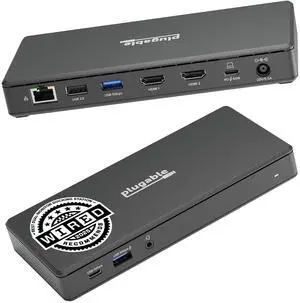 Plugable USB-C Docking Station Dual Monitor 4K 60Hz (2×HDMI), 65W Charging, Gigabit Ethernet, USB-C & 3×USB-A 5Gbps, Audio, Driverless for Windows/ChromeOS (UD-MSTH2) Plugable USB-C Docking Station Dual Monitor 4K 60Hz (2×HDMI), 65W Charging, Gigabit Ethernet, USB-C & 3×USB-A 5Gbps, Audio, Driverless for Windows/ChromeOS (UD-MSTH2)