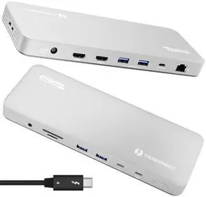 Plugable Thunderbolt 4 Dock for M4/M5 MacBook Air & Pro: 100W Charging Driverless Laptop Docking Station with 4K HDMI Dual Monitor or Single 6K, 6X USB, SD, Ethernet, Thunderbolt Certified (TBT-UDM) Plugable Thunderbolt 4 Dock for M4/M5 MacBook Air & Pro: 100W Charging Driverless Laptop Docking Station with 4K HDMI Dual Monitor or Single 6K, 6X USB, SD, Ethernet, Thunderbolt Certified (TBT-UDM)