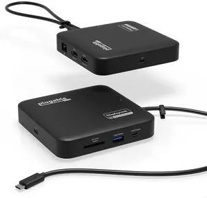 Plugable 7-in-1 USB-C DisplayLink Dock Dual 4K 60Hz HDMI, USB-C & USB-A (10Gbps), SD Card, Gigabit Ethernet, 100W PD Charging Compatible with macOS & Windows, MacBook Dual Monitor Support Plugable 7-in-1 USB-C DisplayLink Dock Dual 4K 60Hz HDMI, USB-C & USB-A (10Gbps), SD Card, Gigabit Ethernet, 100W PD Charging Compatible with macOS & Windows, MacBook Dual Monitor Support