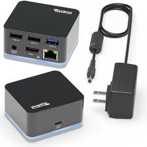 Plugable USB-C Wired Cube Mini Docking Station - Compact HDMI, Gigabit Ethernet, and 3 USB Ports - Works with USB-C, USB4, and Thunderbolt, MacBook, Windows, Chromebook - No Host Charging Plugable USB-C Wired Cube Mini Docking Station - Compact HDMI, Gigabit Ethernet, and 3 USB Ports - Works with USB-C, USB4, and Thunderbolt, MacBook, Windows, Chromebook - No Host Charging