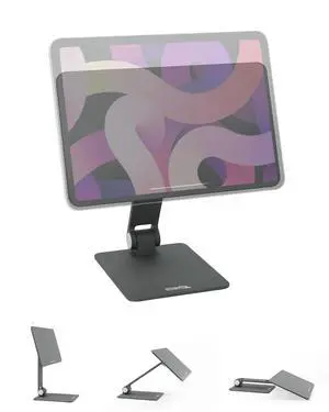 Plugable Magnetic Tablet Holder for iPad Pro 11 (1st/2nd/3rd/4th Gen, M2) iPad Air 10.9/11 (4th/5th Gen, M2), MagSafe Compatible, Portable Foldable 360° Rotating Stand (AMS-STAND11) Plugable Magnetic Tablet Holder for iPad Pro 11 (1st/2nd/3rd/4th Gen, M2) iPad Air 10.9/11 (4th/5th Gen, M2), MagSafe Compatible, Portable Foldable 360° Rotating Stand (AMS-STAND11)