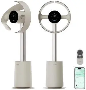 DREAME Bladeless Tower Fan for Bedroom, Smart Standing Fan with 270° Spatial Airflow for Whole-Room Circulation, 59ft/s High Velocity, 10 Speeds 3 Modes, Temperature-Adaptive Airflow, MF10-Beige DREAME Bladeless Tower Fan for Bedroom, Smart Standing Fan with 270° Spatial Airflow for Whole-Room Circulation, 59ft/s High Velocity, 10 Speeds 3 Modes, Temperature-Adaptive Airflow, MF10-Beige