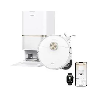 DREAME L60 Ultra FE Robot Vacuum and Mop, Auto-Empty and 100 Self-Cleaning Mop, 30,000Pa Suction, Obstacle Avoidance and 360° Navigation, Corner to Edge Deep Cleaning, TriCut Brush, White DREAME L60 Ultra FE Robot Vacuum and Mop, Auto-Empty and 100 Self-Cleaning Mop, 30,000Pa Suction, Obstacle Avoidance and 360° Navigation, Corner to Edge Deep Cleaning, TriCut Brush, White