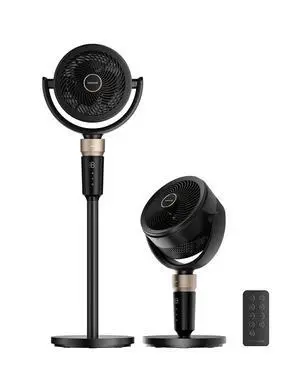 DREAME Pedestal Air Circulator Fan FC15 for Bedroom, Black | Oscillating Standing Fan with Ultra Turbo Flow, 9 Speeds 3 Modes, Height-Adjustable, Washable Pre-Filter, LED Screen, Timer DREAME Pedestal Air Circulator Fan FC15 for Bedroom, Black | Oscillating Standing Fan with Ultra Turbo Flow, 9 Speeds 3 Modes, Height-Adjustable, Washable Pre-Filter, LED Screen, Timer