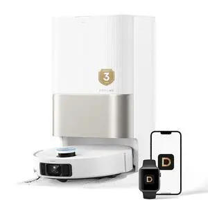 DREAME X50 Ultra White Robot Vacuum and Mop with Auto-Empty and Mop Self-Cleaning, 20,000Pa Suction, Obstacle Avoidance and 360° Navigation, Corner to Edge Deep Cleaning, Detangling Brush DREAME X50 Ultra White Robot Vacuum and Mop with Auto-Empty and Mop Self-Cleaning, 20,000Pa Suction, Obstacle Avoidance and 360° Navigation, Corner to Edge Deep Cleaning, Detangling Brush
