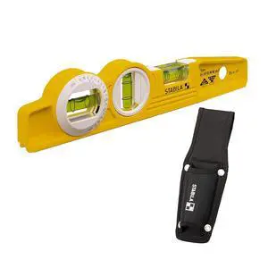 Stabila 16670/0 25 cm "Torpedo Type 81 SV REM W360" Spirit Level With Bag - Yellow/Black Stabila 16670/0 25 cm "Torpedo Type 81 SV REM W360" Spirit Level With Bag - Yellow/Black