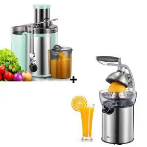 Qcen 500W Juicer Machine Aque and Electric Citrus Juicer Squeezer Bundle Qcen 500W Juicer Machine Aque and Electric Citrus Juicer Squeezer Bundle